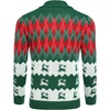 image:imageCOOFANDY Mens Christmas Cardigans Ugly Xmas Sweaters Reindeer Snowflake Shawl Collar Knitted Cardigan SweaterCheckered Christmas Tree