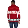 image:imageCOOFANDY Mens Christmas Cardigans Ugly Xmas Sweaters Reindeer Snowflake Shawl Collar Knitted Cardigan SweaterChristmas Red
