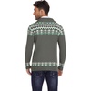 image:imageCOOFANDY Mens Christmas Cardigans Ugly Xmas Sweaters Reindeer Snowflake Shawl Collar Knitted Cardigan SweaterGraygreenwhite