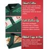 image:imageCOOFANDY Mens Christmas Cardigans Ugly Xmas Sweaters Reindeer Snowflake Shawl Collar Knitted Cardigan SweaterGreen Santa Claus