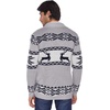 image:imageCOOFANDY Mens Christmas Cardigans Ugly Xmas Sweaters Reindeer Snowflake Shawl Collar Knitted Cardigan SweaterGrey
