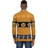 image:imageCOOFANDY Mens Christmas Cardigans Ugly Xmas Sweaters Reindeer Snowflake Shawl Collar Knitted Cardigan SweaterPumpkin