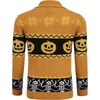 image:imageCOOFANDY Mens Christmas Cardigans Ugly Xmas Sweaters Reindeer Snowflake Shawl Collar Knitted Cardigan SweaterPumpkin