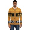 image:imageCOOFANDY Mens Christmas Cardigans Ugly Xmas Sweaters Reindeer Snowflake Shawl Collar Knitted Cardigan SweaterPumpkin