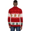 image:imageCOOFANDY Mens Christmas Cardigans Ugly Xmas Sweaters Reindeer Snowflake Shawl Collar Knitted Cardigan SweaterRed Gingerbread