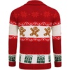 image:imageCOOFANDY Mens Christmas Cardigans Ugly Xmas Sweaters Reindeer Snowflake Shawl Collar Knitted Cardigan SweaterRed Gingerbread
