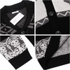 image:imageCOOFANDY Mens Christmas Cardigans Ugly Xmas Sweaters Reindeer Snowflake Shawl Collar Knitted Cardigan SweaterSkeleton