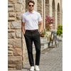 image:imageCOOFANDY Mens Dress Pants Classic Formal Slim Fit Flat Front Slacks Casual Expandable Waist Suit PantsClassic Black