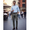 image:imageCOOFANDY Mens Dress Pants Classic Formal Slim Fit Flat Front Slacks Casual Expandable Waist Suit PantsDark Grey