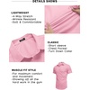 image:imageCOOFANDY Mens Dress Shirt Short Sleeve Button Down Shirts with PocketPink