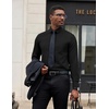 image:imageCOOFANDY Mens Dress Shirts Long Sleeve Button Down Formal Shirt Regular Fit Solid Business Casual ShirtsBlack