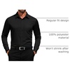 image:imageCOOFANDY Mens Dress Shirts Long Sleeve Button Down Formal Shirt Regular Fit Solid Business Casual ShirtsBlack