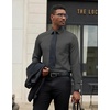 image:imageCOOFANDY Mens Dress Shirts Long Sleeve Button Down Formal Shirt Regular Fit Solid Business Casual ShirtsDark Grey