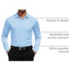 image:imageCOOFANDY Mens Dress Shirts Long Sleeve Button Down Formal Shirt Regular Fit Solid Business Casual ShirtsLight Blue