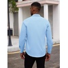 image:imageCOOFANDY Mens Dress Shirts Long Sleeve Button Down Formal Shirt Regular Fit Solid Business Casual ShirtsLight Blue