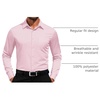 image:imageCOOFANDY Mens Dress Shirts Long Sleeve Button Down Formal Shirt Regular Fit Solid Business Casual ShirtsPink