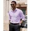 image:imageCOOFANDY Mens Dress Shirts Long Sleeve Button Down Formal Shirt Regular Fit Solid Business Casual ShirtsPurple