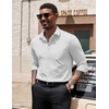 image:imageCOOFANDY Mens Dress Shirts Long Sleeve Button Down Formal Shirt Regular Fit Solid Business Casual ShirtsWhite