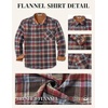 image:imageCOOFANDY Mens Flannel Long Sleeve Button Down Casual Plaid Shirt With PocketBlue Brown Red Plaid