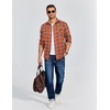 image:imageCOOFANDY Mens Flannel Long Sleeve Button Down Casual Plaid Shirt With PocketOrange Grey Plaid