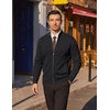 image:imageCOOFANDY Mens Full Zip Cardigan Sweaters Mock Neck Knitwear with Pattern  Solid and Fair Isle fall winter 2026 relaxedfit business casual S3XLBlack