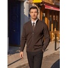 image:imageCOOFANDY Mens Full Zip Cardigan Sweaters Mock Neck Knitwear with Pattern  Solid and Fair Isle fall winter 2026 relaxedfit business casual S3XLChestnut Brown