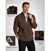 image:imageCOOFANDY Mens Full Zip Cardigan Sweaters Mock Neck Knitwear with Pattern  Solid and Fair Isle fall winter 2026 relaxedfit business casual S3XLChestnut Brown