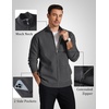 image:imageCOOFANDY Mens Full Zip Cardigan Sweaters Mock Neck Knitwear with Pattern  Solid and Fair Isle fall winter 2026 relaxedfit business casual S3XLDark Gray