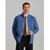 image:imageCOOFANDY Mens Full Zip Cardigan Sweaters Mock Neck Knitwear with Pattern  Solid and Fair Isle fall winter 2026 relaxedfit business casual S3XLDemin Blue