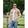 image:imageCOOFANDY Mens Full Zip Cardigan Sweaters Mock Neck Knitwear with Pattern  Solid and Fair Isle fall winter 2026 relaxedfit business casual S3XLKhaki Fair Isle