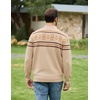 image:imageCOOFANDY Mens Full Zip Cardigan Sweaters Mock Neck Knitwear with Pattern  Solid and Fair Isle fall winter 2026 relaxedfit business casual S3XLKhaki Fair Isle