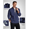 image:imageCOOFANDY Mens Full Zip Cardigan Sweaters Mock Neck Knitwear with Pattern  Solid and Fair Isle fall winter 2026 relaxedfit business casual S3XLNavy Blue