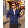 image:imageCOOFANDY Mens Full Zip Cardigan Sweaters Mock Neck Knitwear with Pattern  Solid and Fair Isle fall winter 2026 relaxedfit business casual S3XLNavy Blue