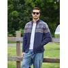image:imageCOOFANDY Mens Full Zip Cardigan Sweaters Mock Neck Knitwear with Pattern  Solid and Fair Isle fall winter 2026 relaxedfit business casual S3XLNavy Fair Isle