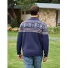 image:imageCOOFANDY Mens Full Zip Cardigan Sweaters Mock Neck Knitwear with Pattern  Solid and Fair Isle fall winter 2026 relaxedfit business casual S3XLNavy Fair Isle