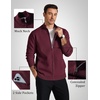 image:imageCOOFANDY Mens Full Zip Cardigan Sweaters Mock Neck Knitwear with Pattern  Solid and Fair Isle fall winter 2026 relaxedfit business casual S3XLWine Red
