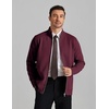 image:imageCOOFANDY Mens Full Zip Cardigan Sweaters Mock Neck Knitwear with Pattern  Solid and Fair Isle fall winter 2026 relaxedfit business casual S3XLWine Red