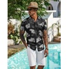 image:imageCOOFANDY Mens Hawaiian Shirt Short Sleeve Casual Button Down Tropical Summer Beach Aloha ShirtsBlackpineapple
