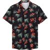 image:imageCOOFANDY Mens Hawaiian Shirt Short Sleeve Casual Button Down Tropical Summer Beach Aloha ShirtsBlackred Flowers