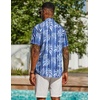 image:imageCOOFANDY Mens Hawaiian Shirt Short Sleeve Casual Button Down Tropical Summer Beach Aloha ShirtsBlueplam Leaves