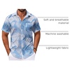 image:imageCOOFANDY Mens Hawaiian Shirt Short Sleeve Casual Button Down Tropical Summer Beach Aloha ShirtsBluewhite Leaves