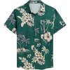 image:imageCOOFANDY Mens Hawaiian Shirt Short Sleeve Casual Button Down Tropical Summer Beach Aloha ShirtsGreenyellow Flowers