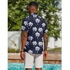 image:imageCOOFANDY Mens Hawaiian Shirt Short Sleeve Casual Button Down Tropical Summer Beach Aloha ShirtsNavycoconut Tree