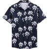 image:imageCOOFANDY Mens Hawaiian Shirt Short Sleeve Casual Button Down Tropical Summer Beach Aloha ShirtsNavycoconut Tree