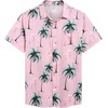 image:imageCOOFANDY Mens Hawaiian Shirt Short Sleeve Casual Button Down Tropical Summer Beach Aloha ShirtsPinkcoconut Trees