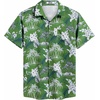 image:imageCOOFANDY Mens Hawaiian Shirt Short Sleeve Casual Button Down Tropical Summer Beach Aloha ShirtsRedwhite Flowers