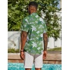 image:imageCOOFANDY Mens Hawaiian Shirt Short Sleeve Casual Button Down Tropical Summer Beach Aloha ShirtsRedwhite Flowers
