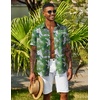 image:imageCOOFANDY Mens Hawaiian Shirt Short Sleeve Casual Button Down Tropical Summer Beach Aloha ShirtsRedwhite Flowers