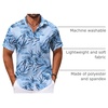 image:imageCOOFANDY Mens Hawaiian Shirt Short Sleeve Casual Button Down Tropical Summer Beach Aloha ShirtsWhiteblue Leaves
