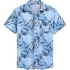 image:imageCOOFANDY Mens Hawaiian Shirt Short Sleeve Casual Button Down Tropical Summer Beach Aloha ShirtsWhiteblue Leaves